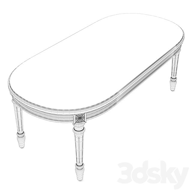 BÀN ĂN CỔ ĐIỂN LOUIS 16 OVAL